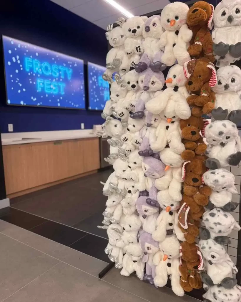 A display of stuffed animals in a Texas store.